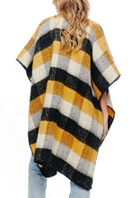 Load image into Gallery viewer, Plaid pashmina poncho
