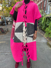 Load image into Gallery viewer, Cocoon color-block tassel trim overcoat