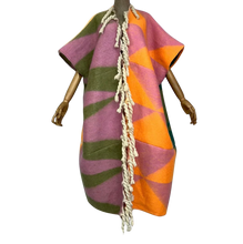 Load image into Gallery viewer, Cocoon color-block tassel trim overcoat