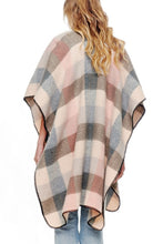 Load image into Gallery viewer, Plaid pashmina poncho