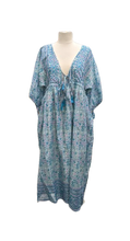 Load image into Gallery viewer, Deep V floral batik maxi dress