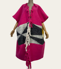 Load image into Gallery viewer, Cocoon color-block tassel trim overcoat