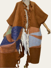 Load image into Gallery viewer, Cocoon color-block tassel trim overcoat