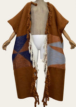 Load image into Gallery viewer, Cocoon color-block tassel trim overcoat