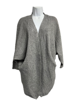 Load image into Gallery viewer, Ribbed knit dolman sleeve cardigan sweater