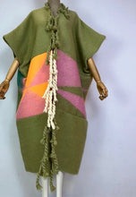 Load image into Gallery viewer, Cocoon color-block tassel trim overcoat