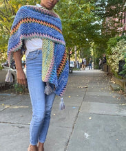 Load image into Gallery viewer, Poncho knitted Cloak+Cape tassel sweater cardigan