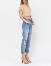 Load image into Gallery viewer, Boyfriend crop raw hem mid-rise jean