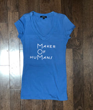 Load image into Gallery viewer, M.O.M. (Maker of HuMans) ss v-neck and crewneck fitted t-shirt