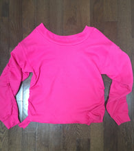 Load image into Gallery viewer, Boatneck embellished side ruching sweatshirt