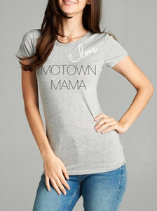 Love Destination Mama ss crewneck fitted t-shirt