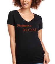 Load image into Gallery viewer, The Future is M.O.M ss v-neck fitted t-shirt