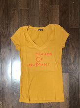Load image into Gallery viewer, M.O.M. (Maker of HuMans) ss v-neck and crewneck fitted t-shirt
