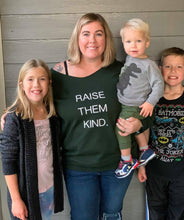 Load image into Gallery viewer, Raise Them Kind embellished side ruching sweatshirt