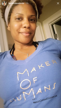 Load image into Gallery viewer, MOM "Maker Of HuMans" v-neck short sleeve fitted t-shirt