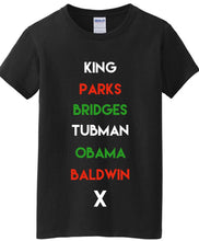 Load image into Gallery viewer, Historical Figures BHM (black history month) inspired crewneck ss t-shirt