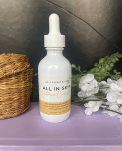 ALL IN SKIN turmeric and C+ brighting+glowing face oil serum