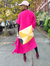 Load image into Gallery viewer, Cocoon color-block tassel trim coat