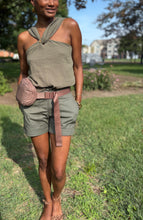 Load image into Gallery viewer, Cross halter front knot tie top