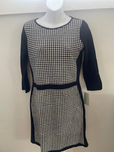 Load image into Gallery viewer, CHAPS petite houndstooth fitted sweater knit dress