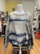 Load image into Gallery viewer, Bleach tie-dye Shibori style cropped sweatshirt