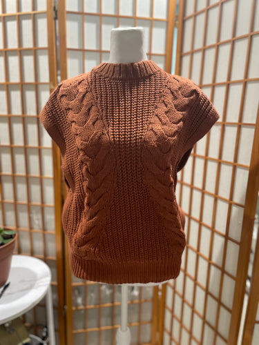 A NEW DAY mock neck cable knit sweater vest