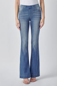 Mid-Rise pull-on FLARE jeggings