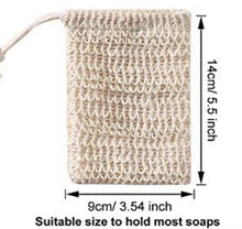 Load image into Gallery viewer, Loofah soap sack cleansing natural mesh bag