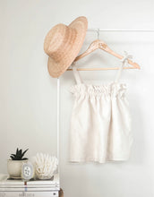 Load image into Gallery viewer, Shoulder Tie Gathered Linen Top