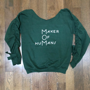 MOM embellished sweatshirt "Maker Of HuMans" pullover