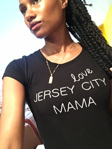 LOVE destination MAMA (different cities) crewneck fitted tee