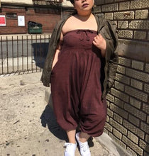 Load image into Gallery viewer, Strapless cotton gauze gathered jumper