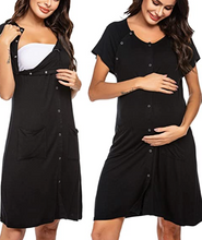Load image into Gallery viewer, 3 in 1 nursing dress maternity gown