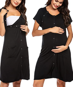 3 in 1 nursing dress maternity gown