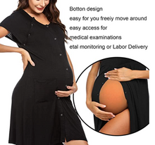Load image into Gallery viewer, 3 in 1 nursing dress maternity gown