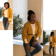 Load image into Gallery viewer, Colorful pom-pom cardigan sweater